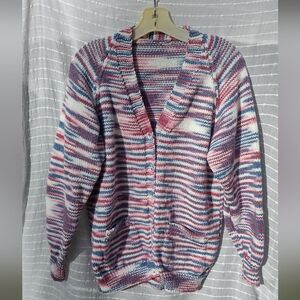 Hand Knit Striped Multicolor Women's Sweater